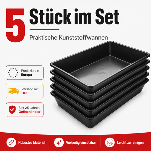 Kunststoffwanne liter - 5x, 20
